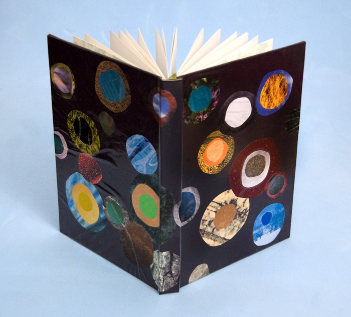 Camilla Lekebjer Handmade book with collaged cover