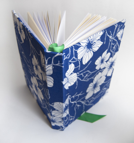 Camilla Lekebjer Handmade book with large bookmark ribbon