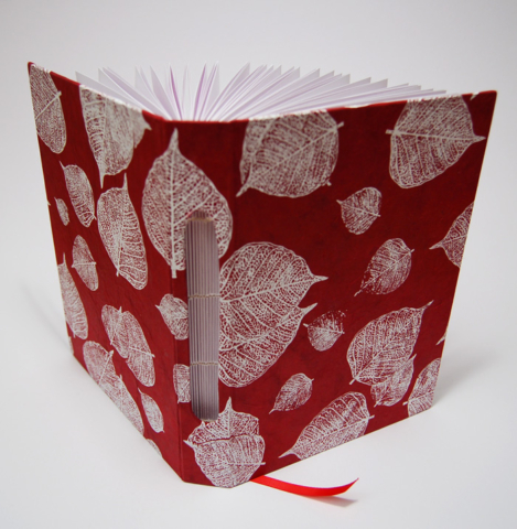 Camilla Lekebjer Handmade book with semi-exposed spine