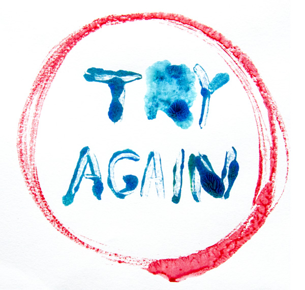 Try again – Monoprint by Camilla Lekebjer